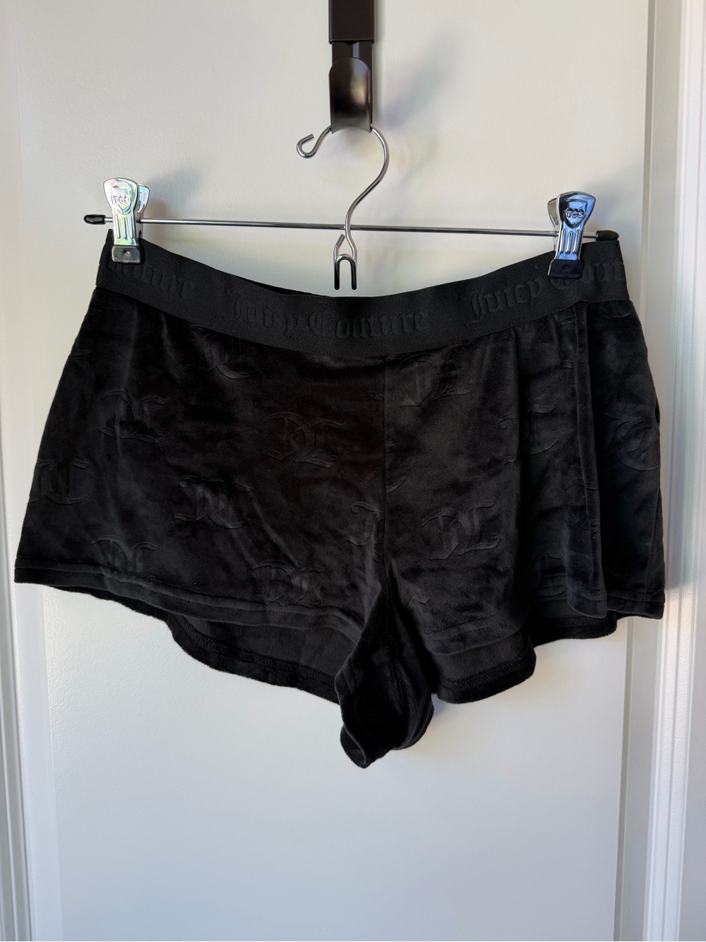 Juicy Couture Black Velour Sleepwear Shorts